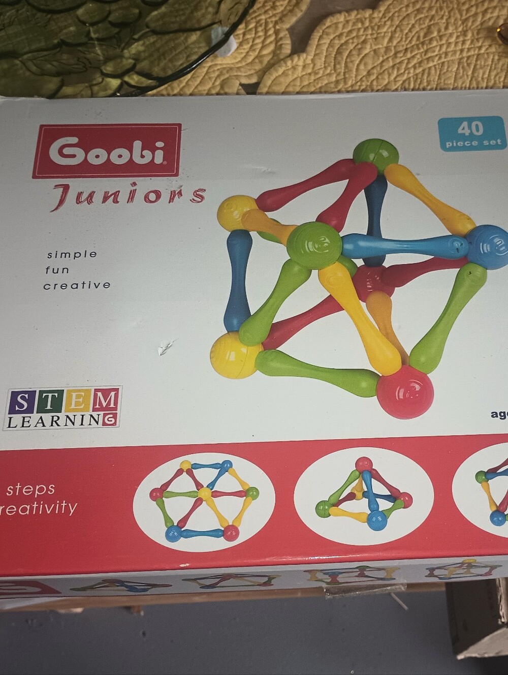 Goobi Juniors Multicolor STEM Magnetic Building Toy - 40 Piece Set